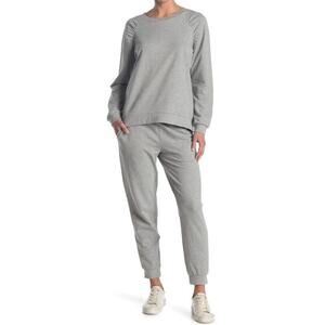 Status by Chenault Women's Elastic Waist Pocket Joggers in Heather Gray XL $78